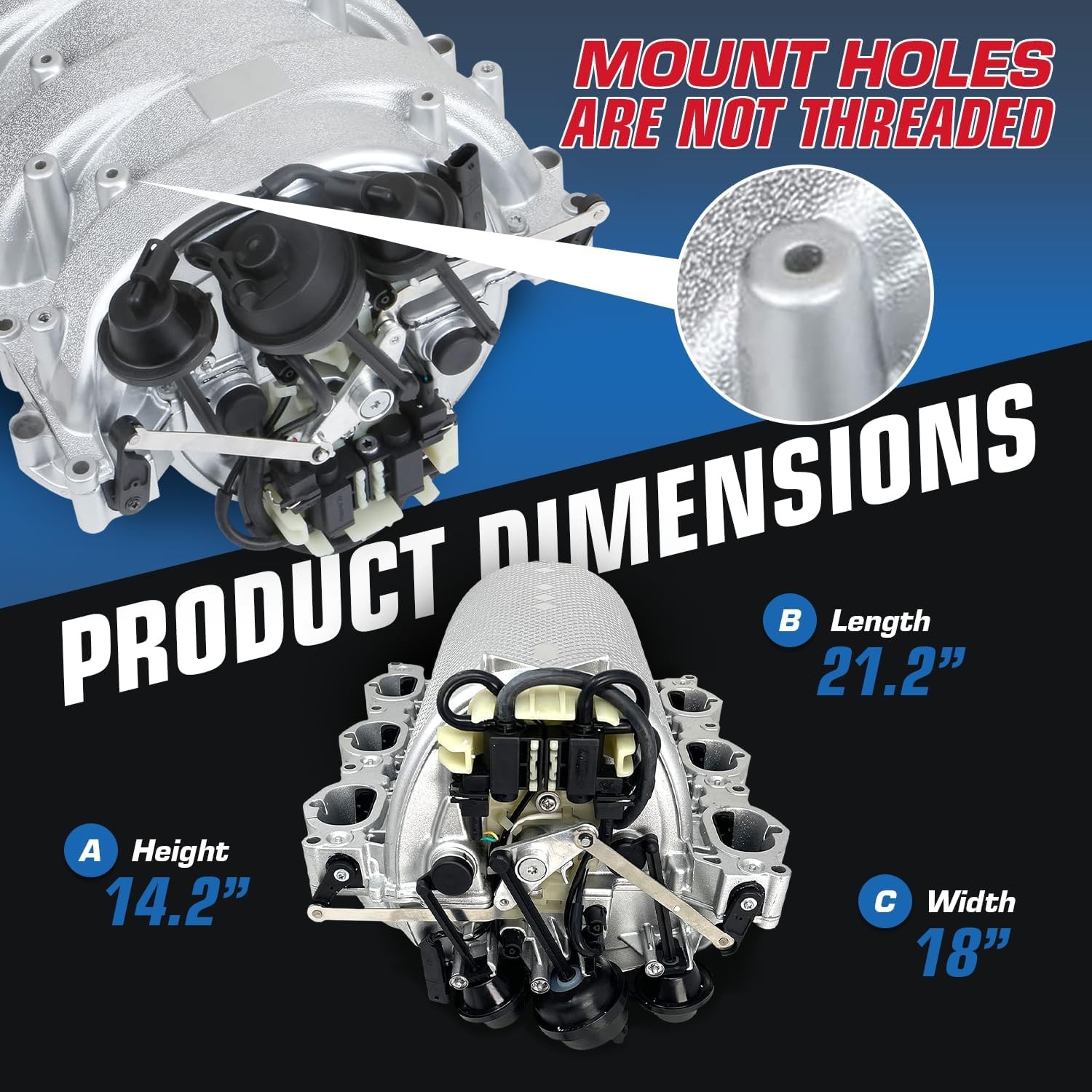 Upgraded Air Intake Manifold Kit Assembly Compatible with Mercedes-Benz C300 C35
