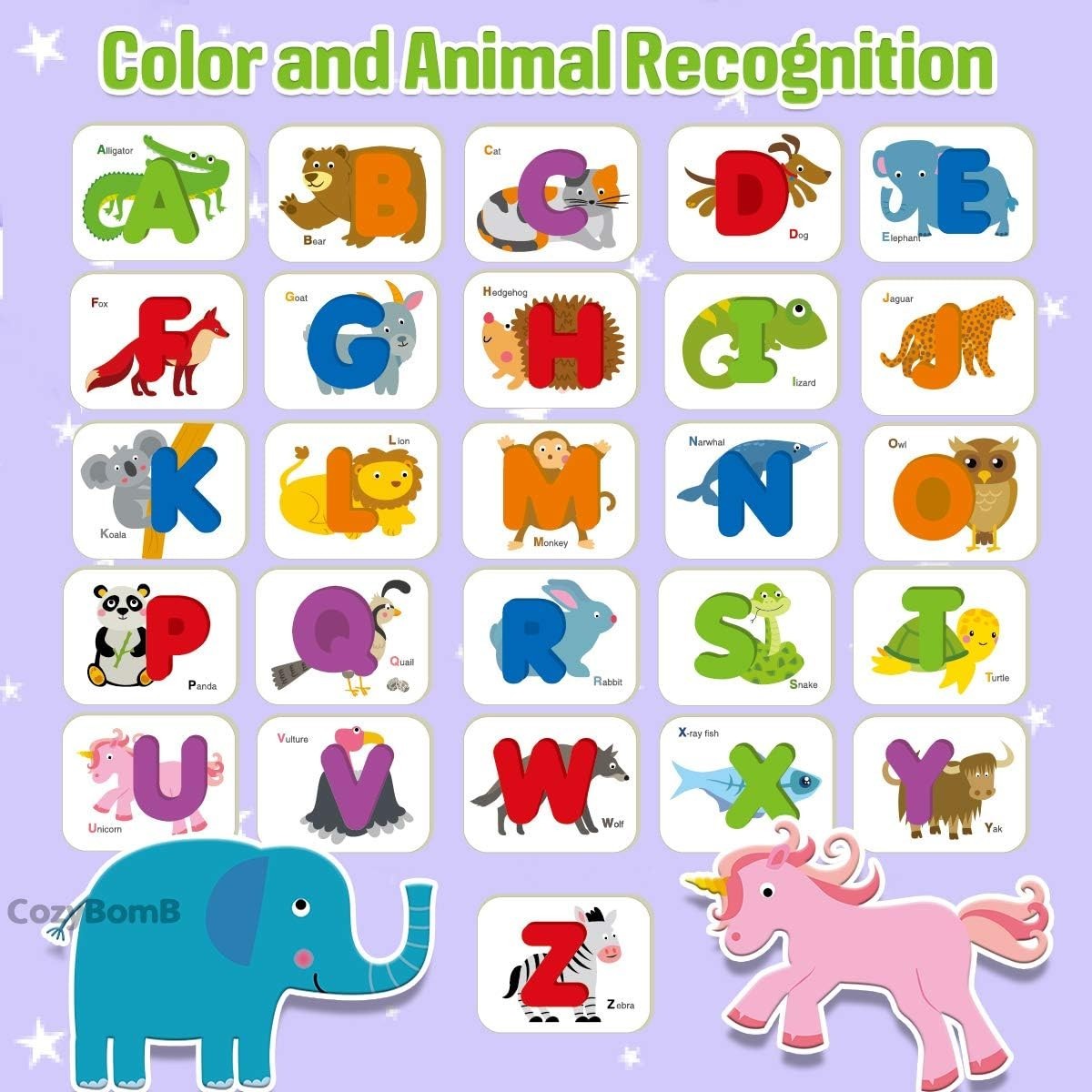 Montessori Alphabet Flash Cards: 100 Durable Educational Puzzles for Toddlers