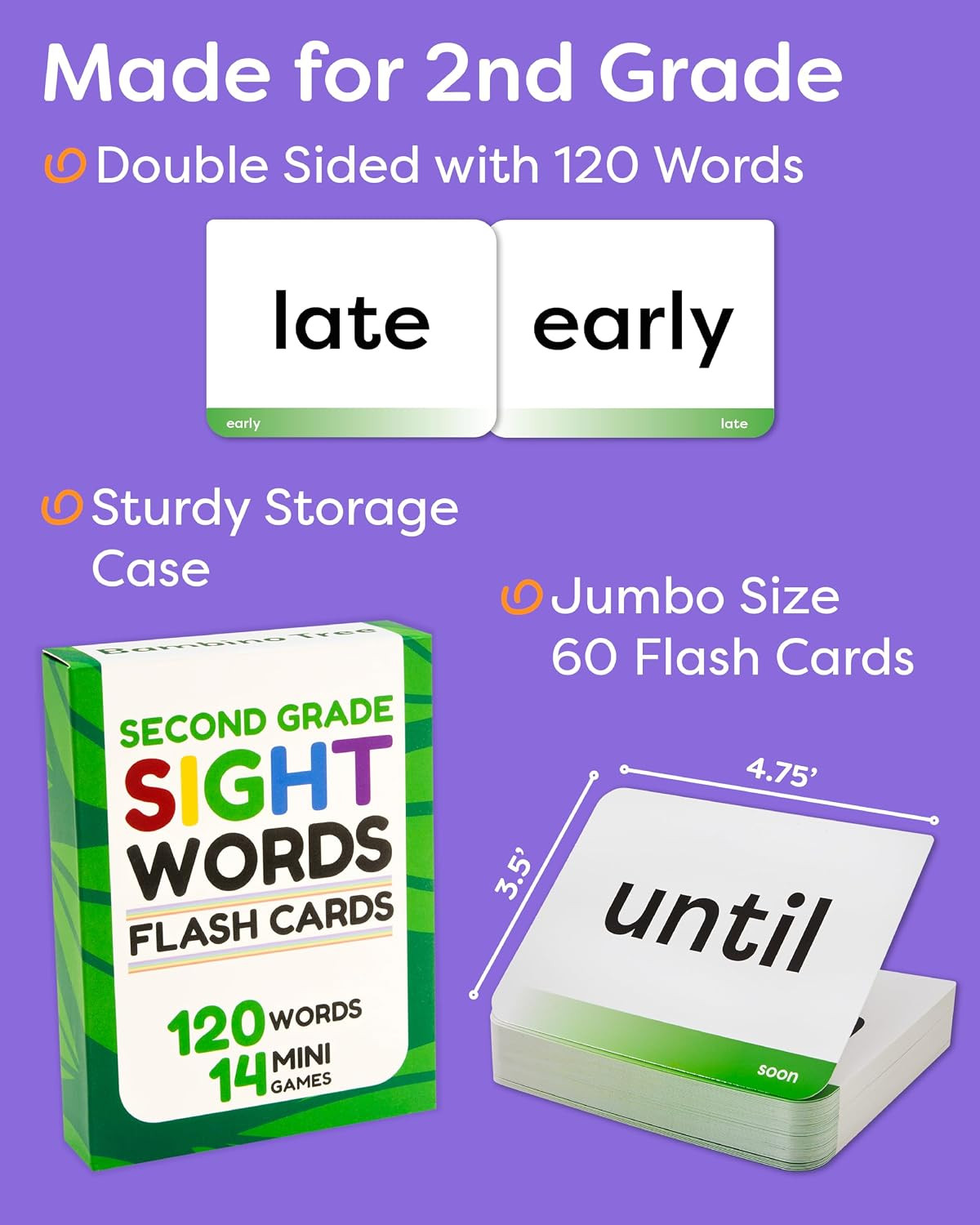 Sight Words Flash Cards Kindergarten – 120 High Frequency Words from DolchS and