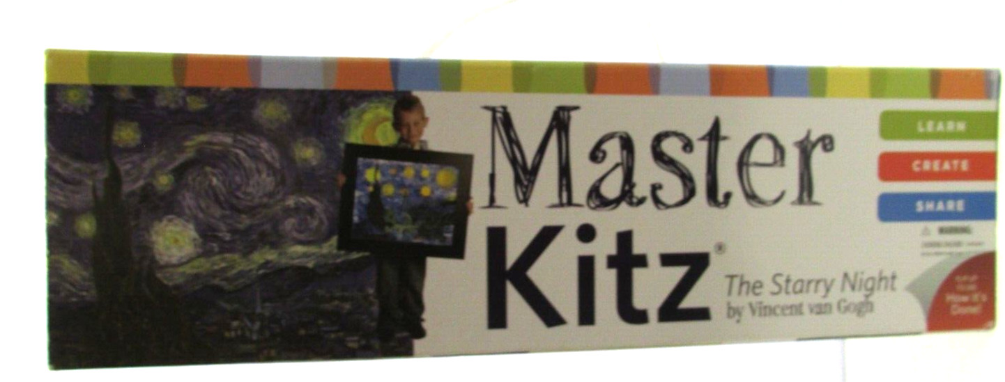 NEW Master Kitz Starry Night by Vincent Van Gough Paint Kit Painting Art