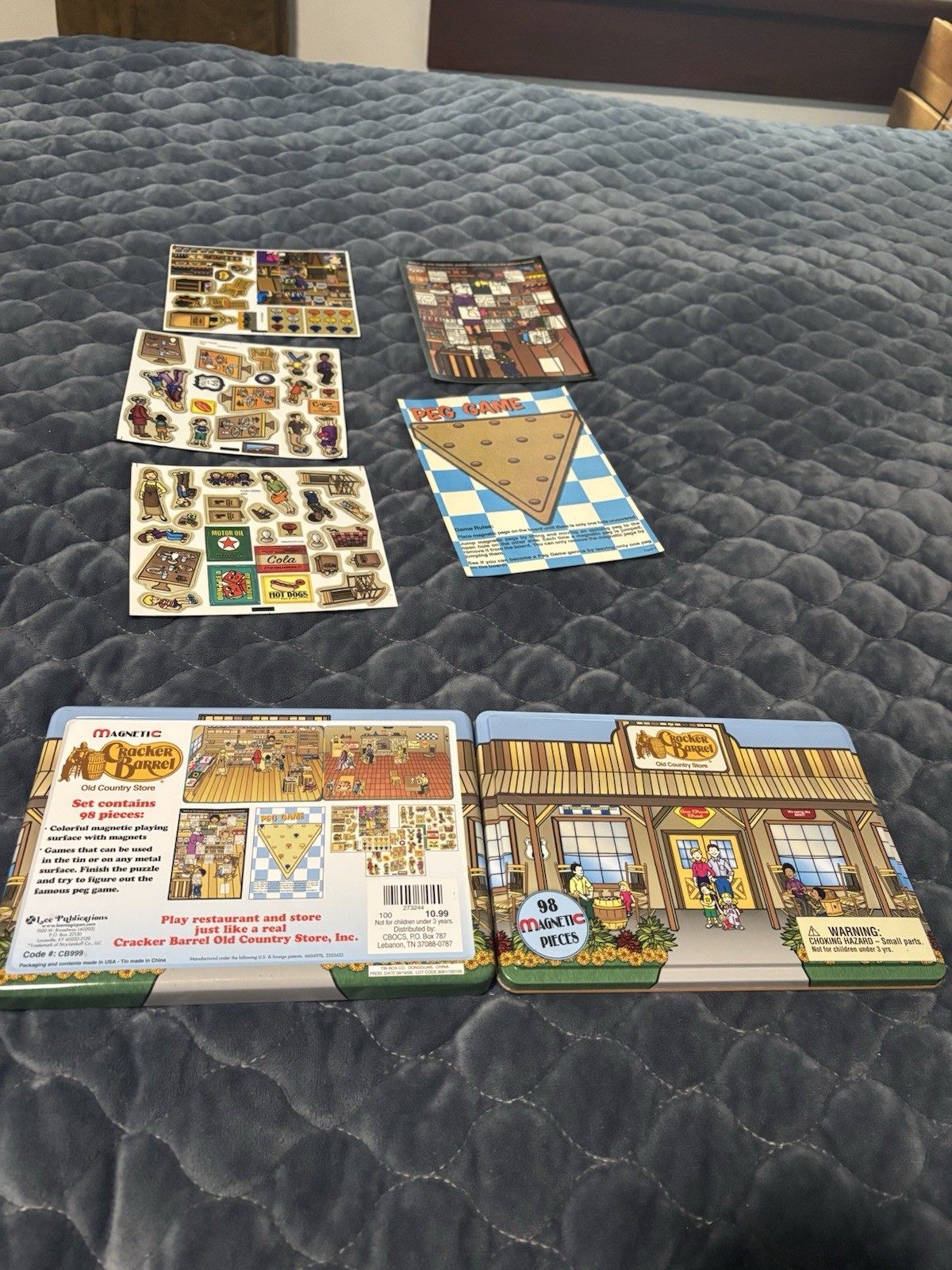 Cracker Barrel Old Country Store, 98 Magnetic Play Set In Tin Container. New*