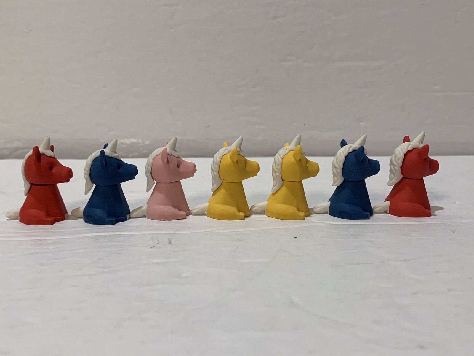IWAKO Eraser Japanese Puzzle Colorz Unicorn 7 Erasers pink yellow blue red