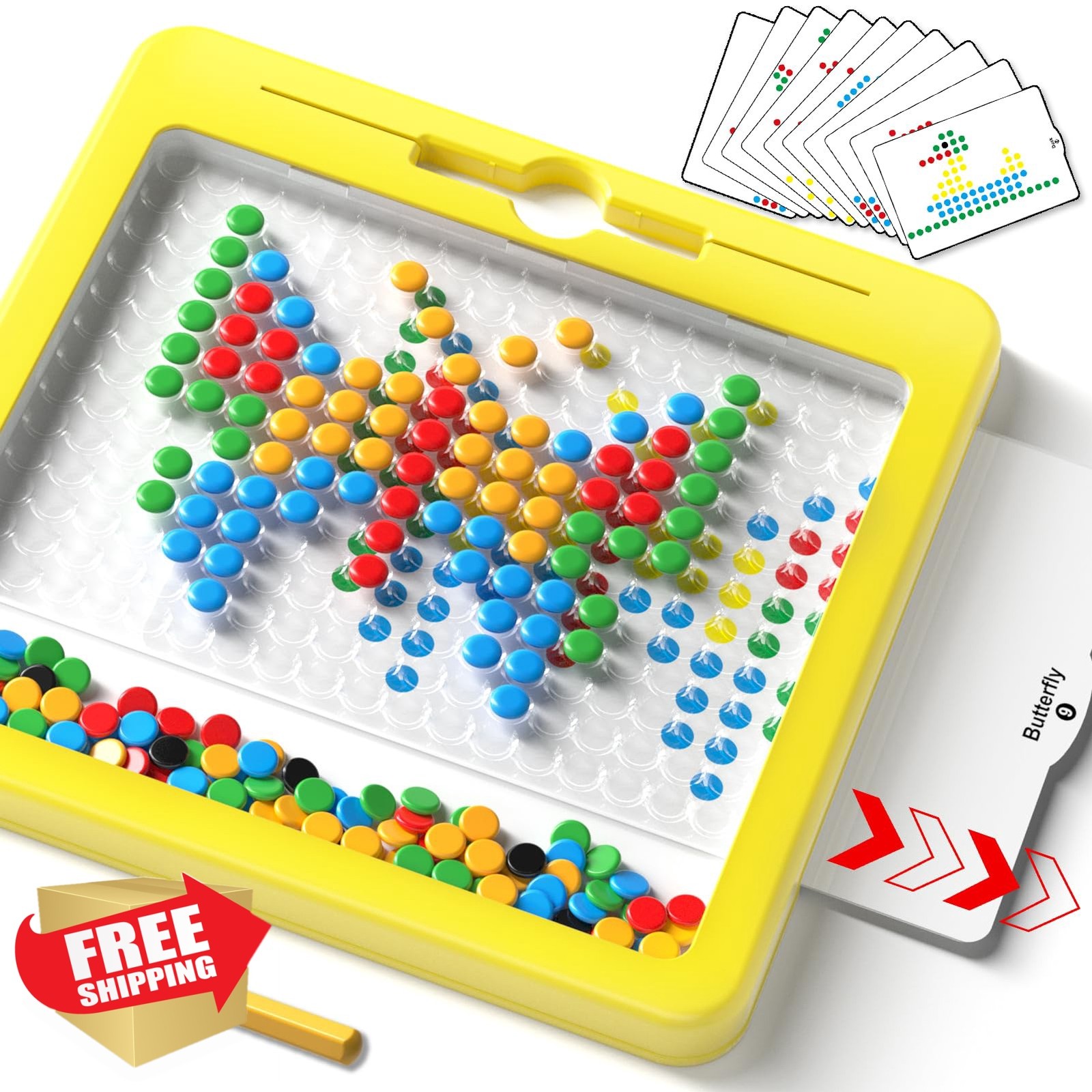 Large Magnetic Dots Board for Kids, Magnetic Drawing Board for Toddlers, Magn…