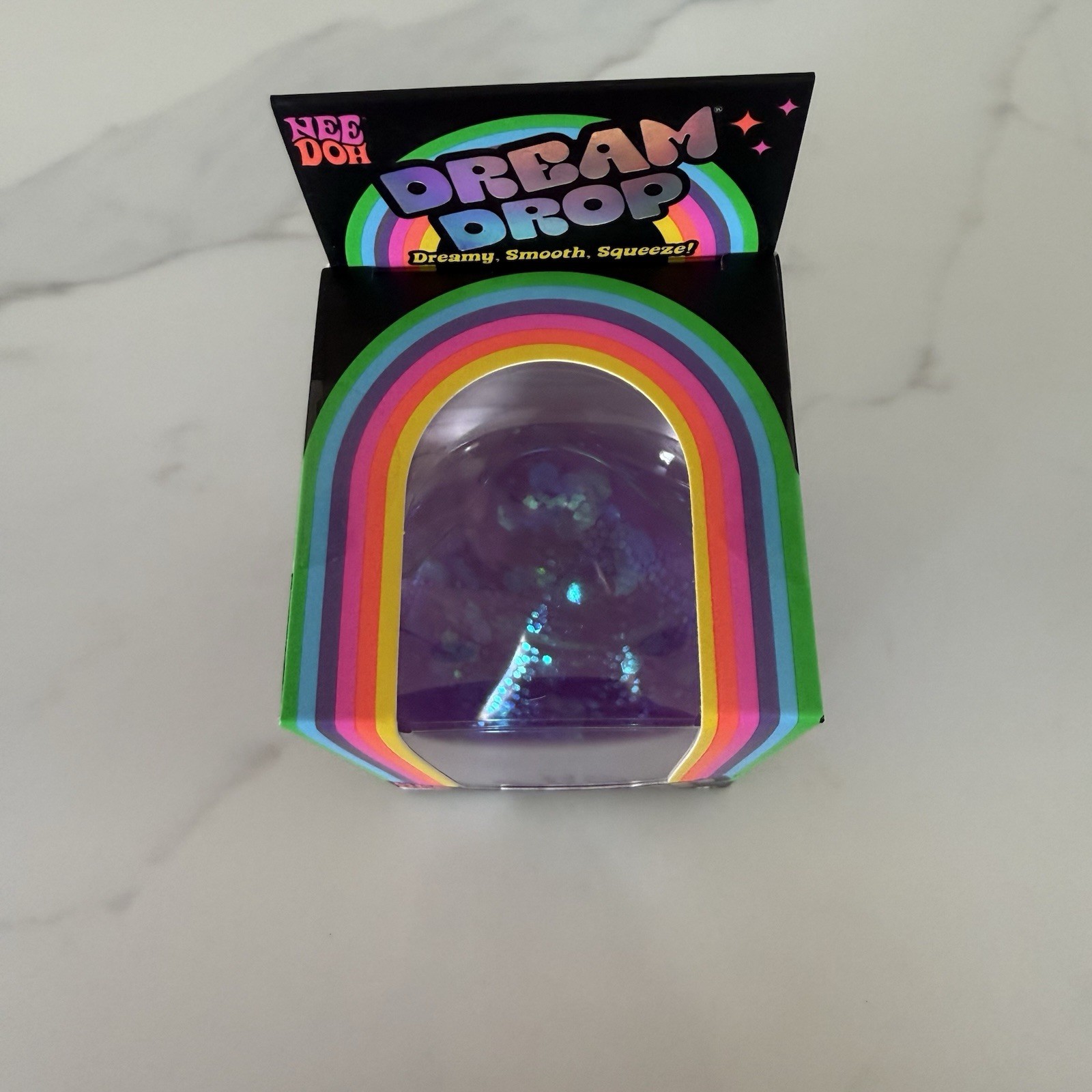 NEW NeeDoh Galactic Glow Dream Drop Purple Sparkly Squishy Toy – SHIPS SAME DAY