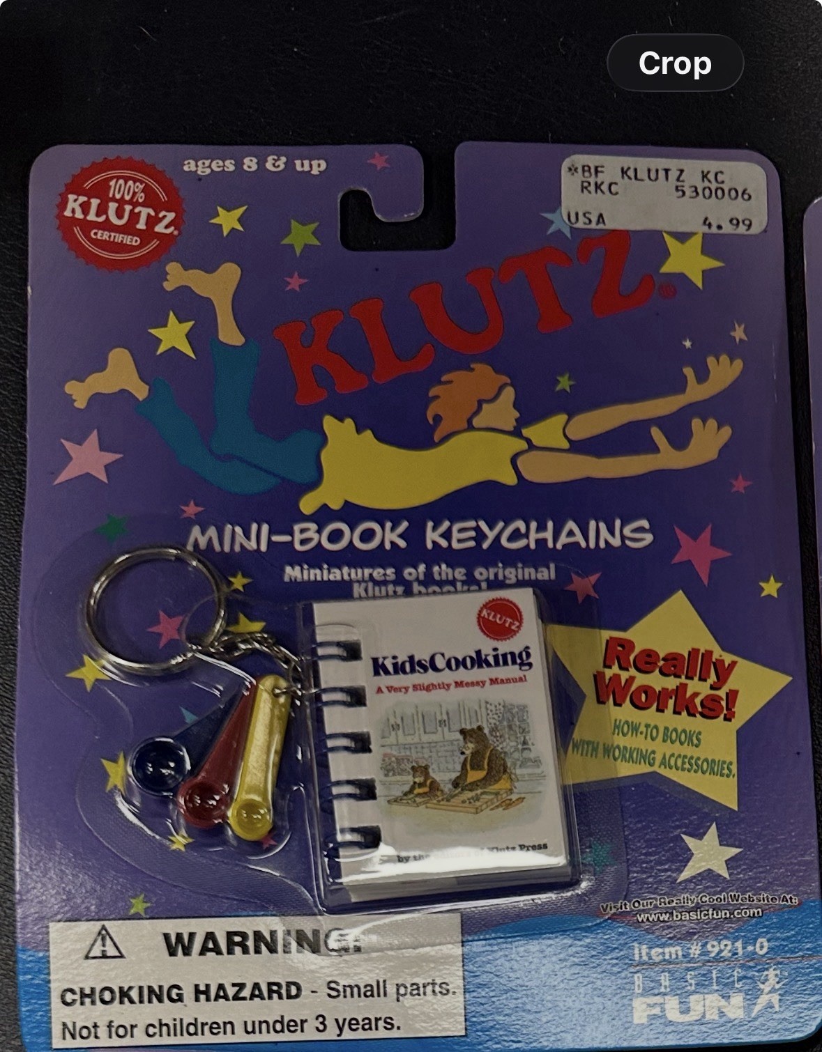 Vintage 1998 Basic Fun Klutz Mini Book Keychain Set Of 3