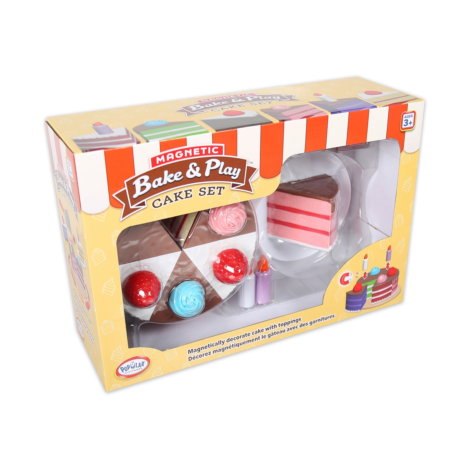 New – Popular Playthings Magnetic Bake & Play Cake Set – Ages 3+ | 1-6 players