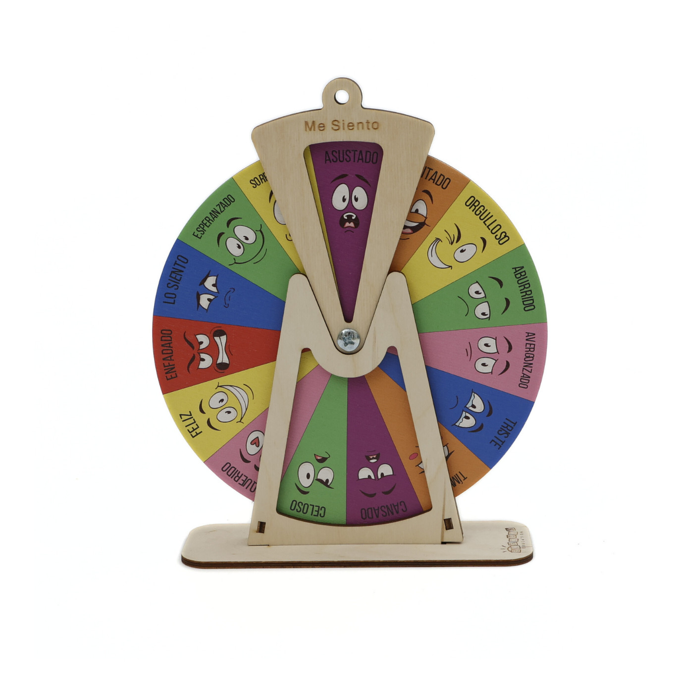 Wheel of Emotions – Montessori Wooden Feelings Chart for Kids (English, Spanish)