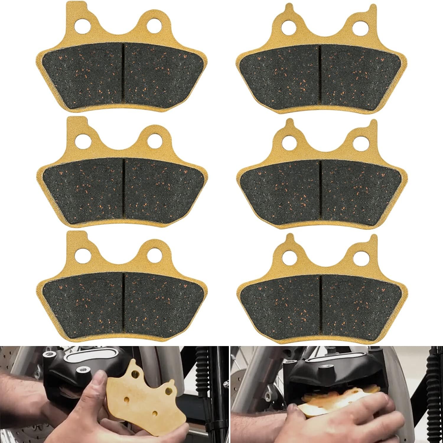Ceramic Heavy Duty Brake Pads for Touring Motorcycles Replacement