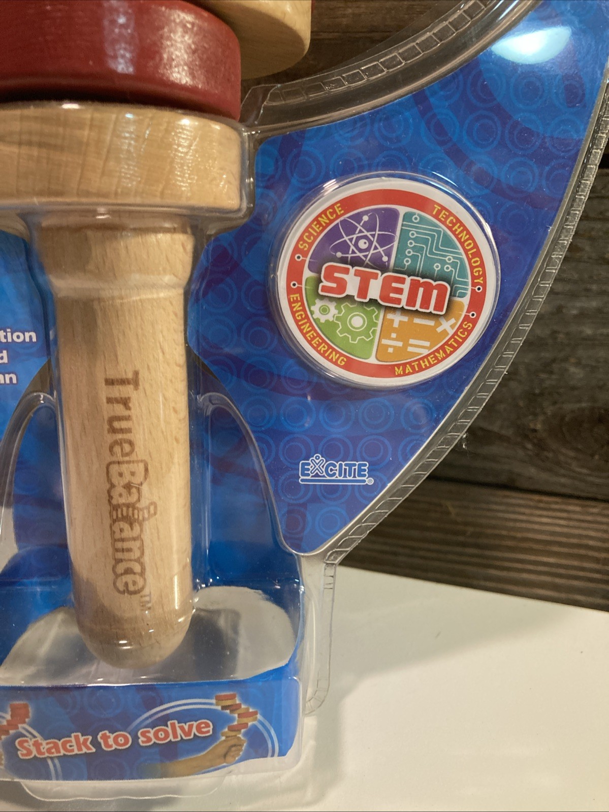 True Balance Coordination STEM Wooden Game Toy Red Fine Motor Skills By Excite