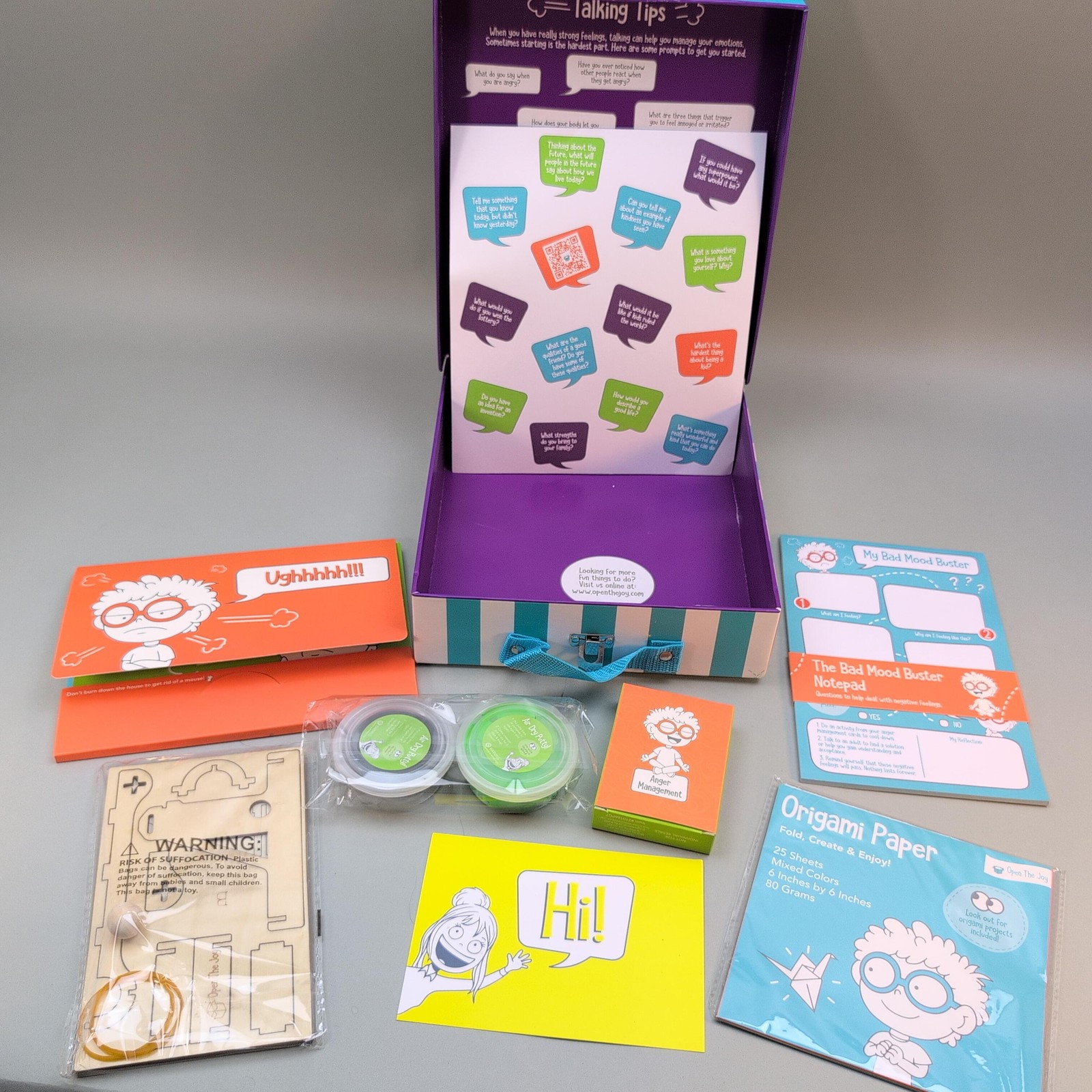 Open The Joy Learning Emotions Spinner & Manage Anger Kit Lot Kids Multicolor