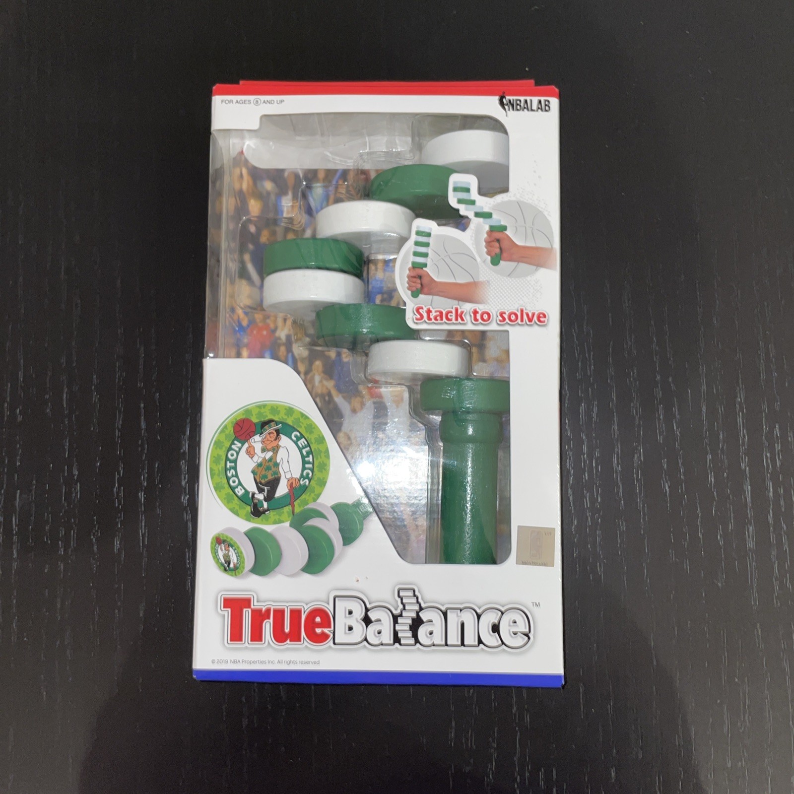 NBA Celtics True Balance Handheld Wooden Toy Game by Excite STEM Coordination
