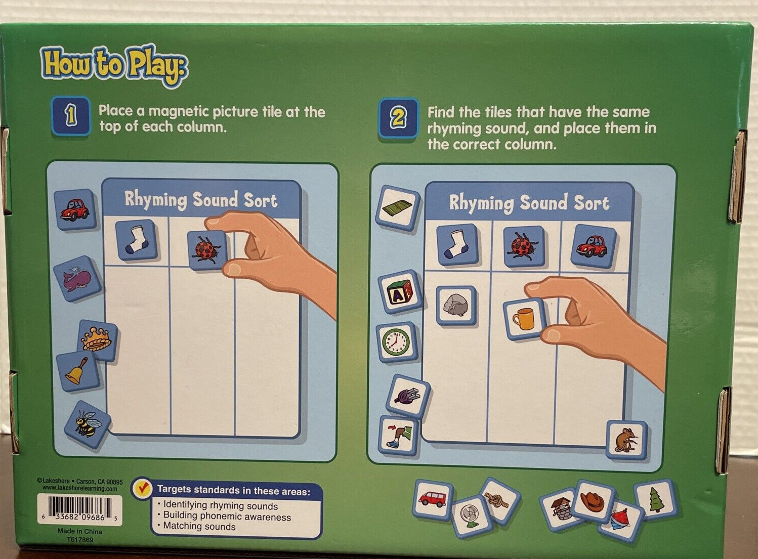 Lakeshore Rhyming Sounds Magnetic Sorting Board Matching Educational Teaching