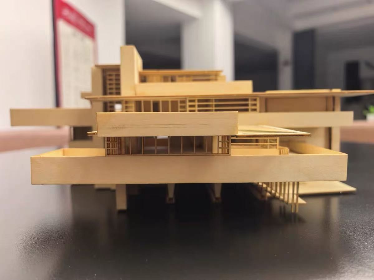 1/75/100 Scale Fallingwater Villa 3D Wooden DIY Building Model Assembly Kits Set