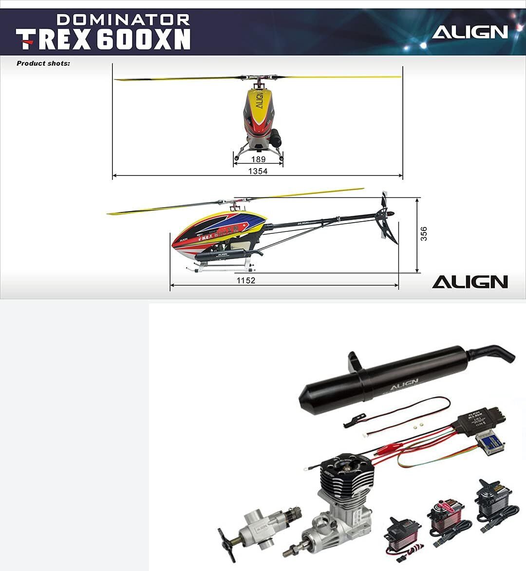 ZYHOBBY 3D RC Helicopter T-REX 600XN Super Combo, Hobby, Gas Powered, 14+,