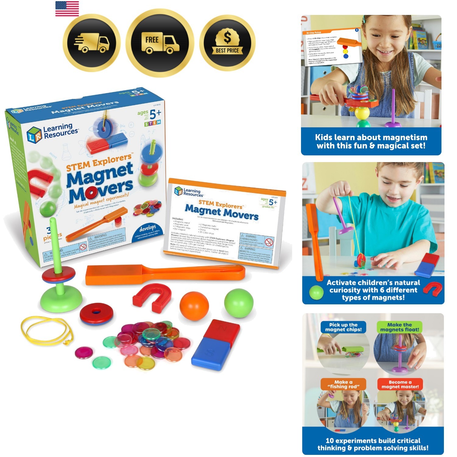 STEM Explorers Magnet Movers – Science For Kids Sensory Bin, Critical Thinkin…