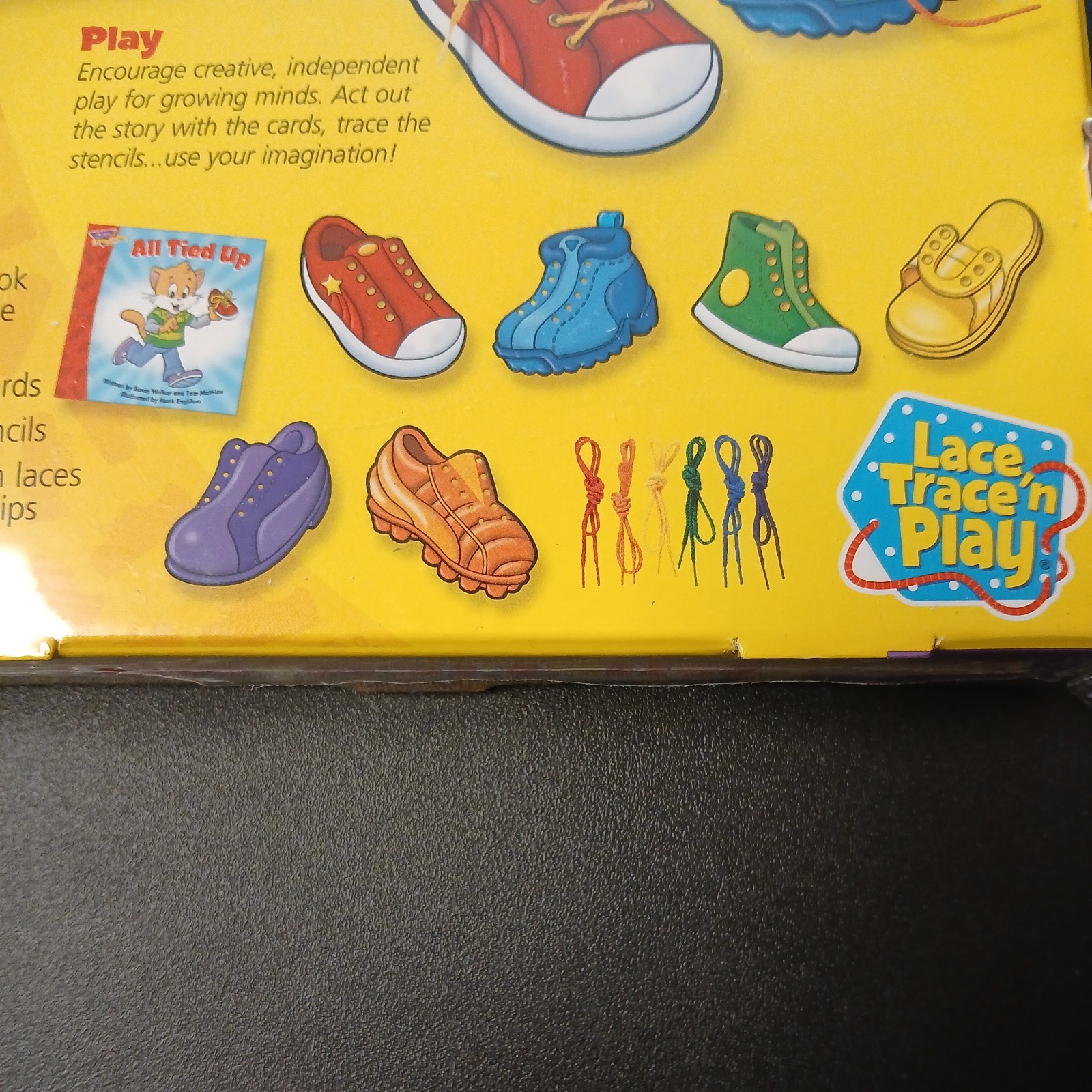 Trend Learning All Tied Up! Lace & Trace Cards Tying Shoes Storybook Included