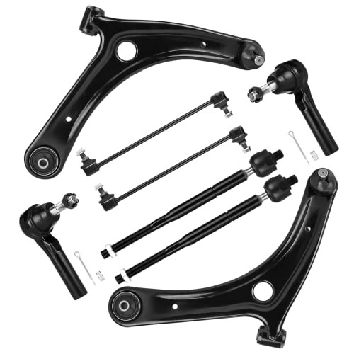 8 PCS Front Suspension Kit Lower Control Arms w/Ball Joints Sway Bar Tie Rod End