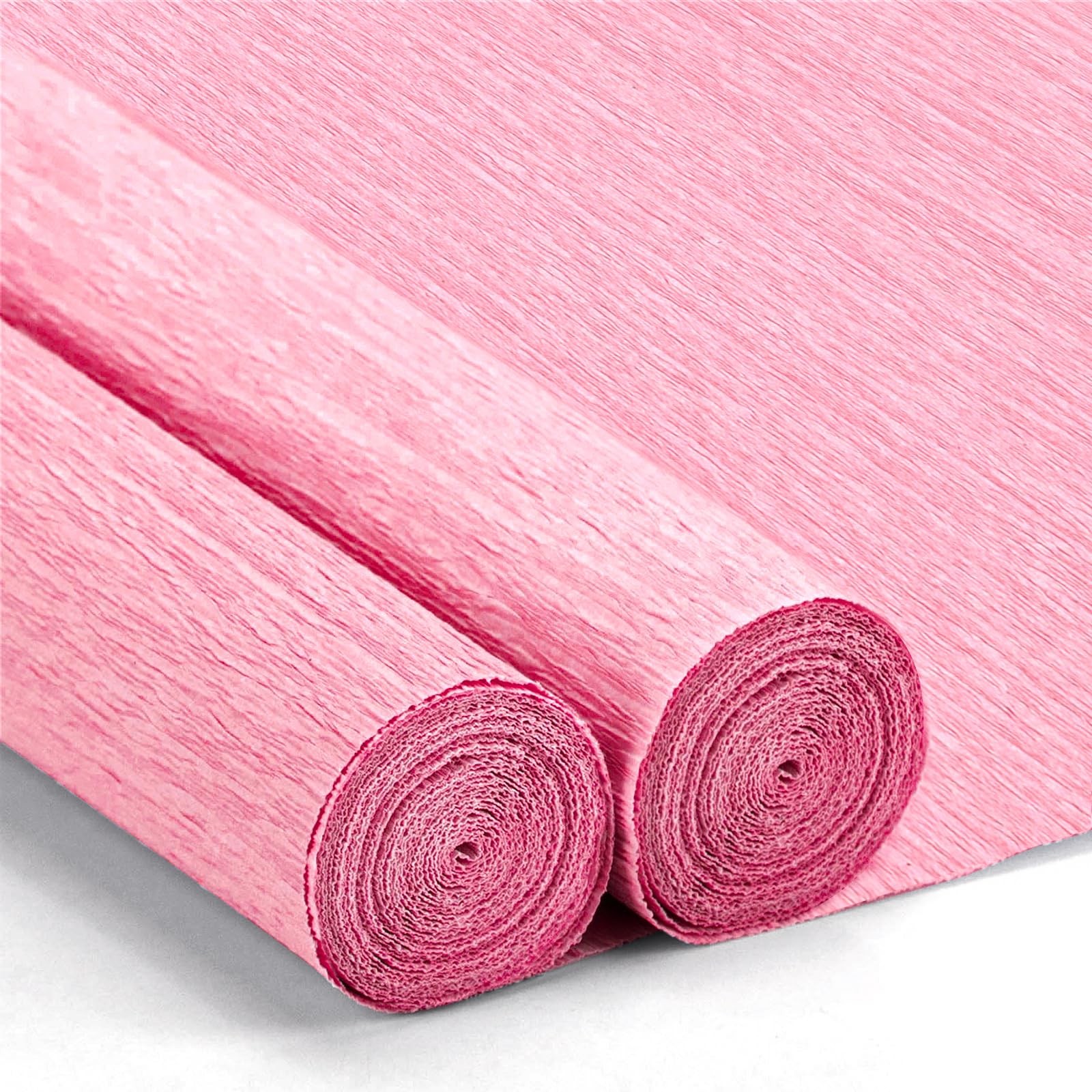 Crepe Paper Streamers 2 Rolls, 10 x 98Inch Sheets for DIY Pink