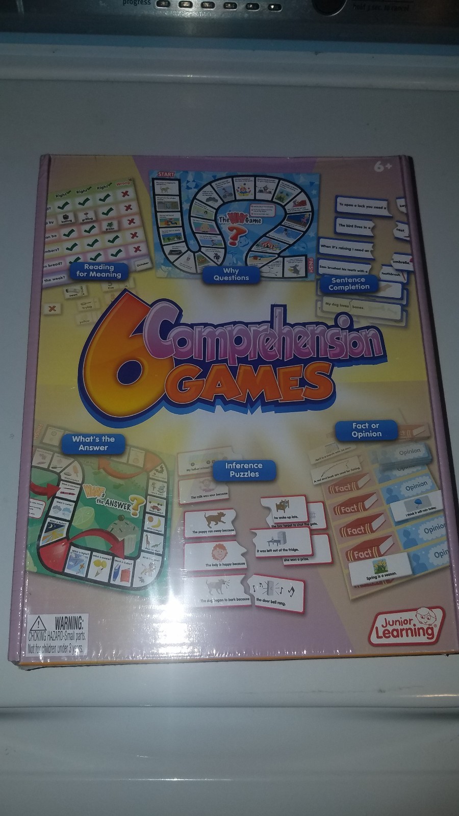 Junior Learning Comprehension Games – Set of 6 Different Games