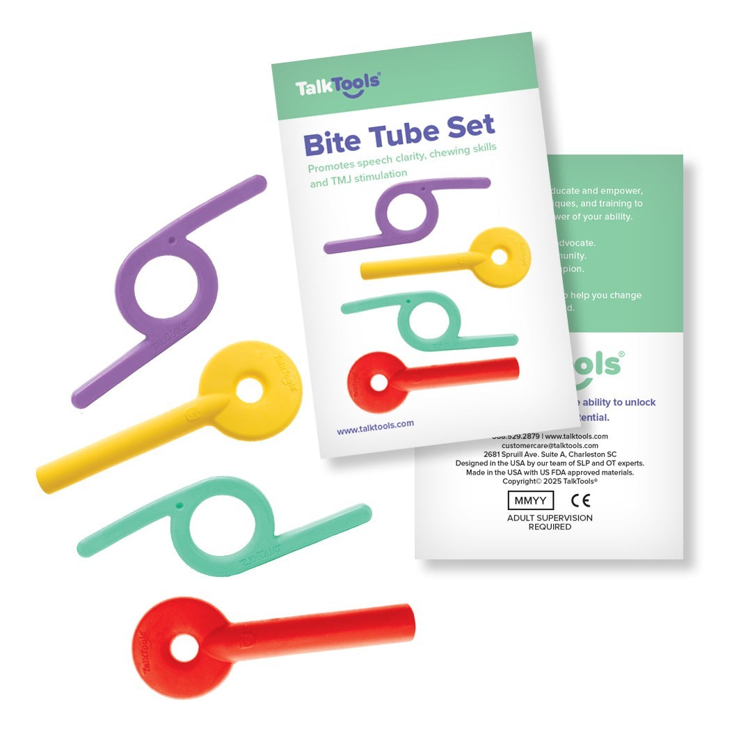 TalkTools Bite Tube Set Promotes Speech Clarity, Chewing Skills, TMJ Stimulation