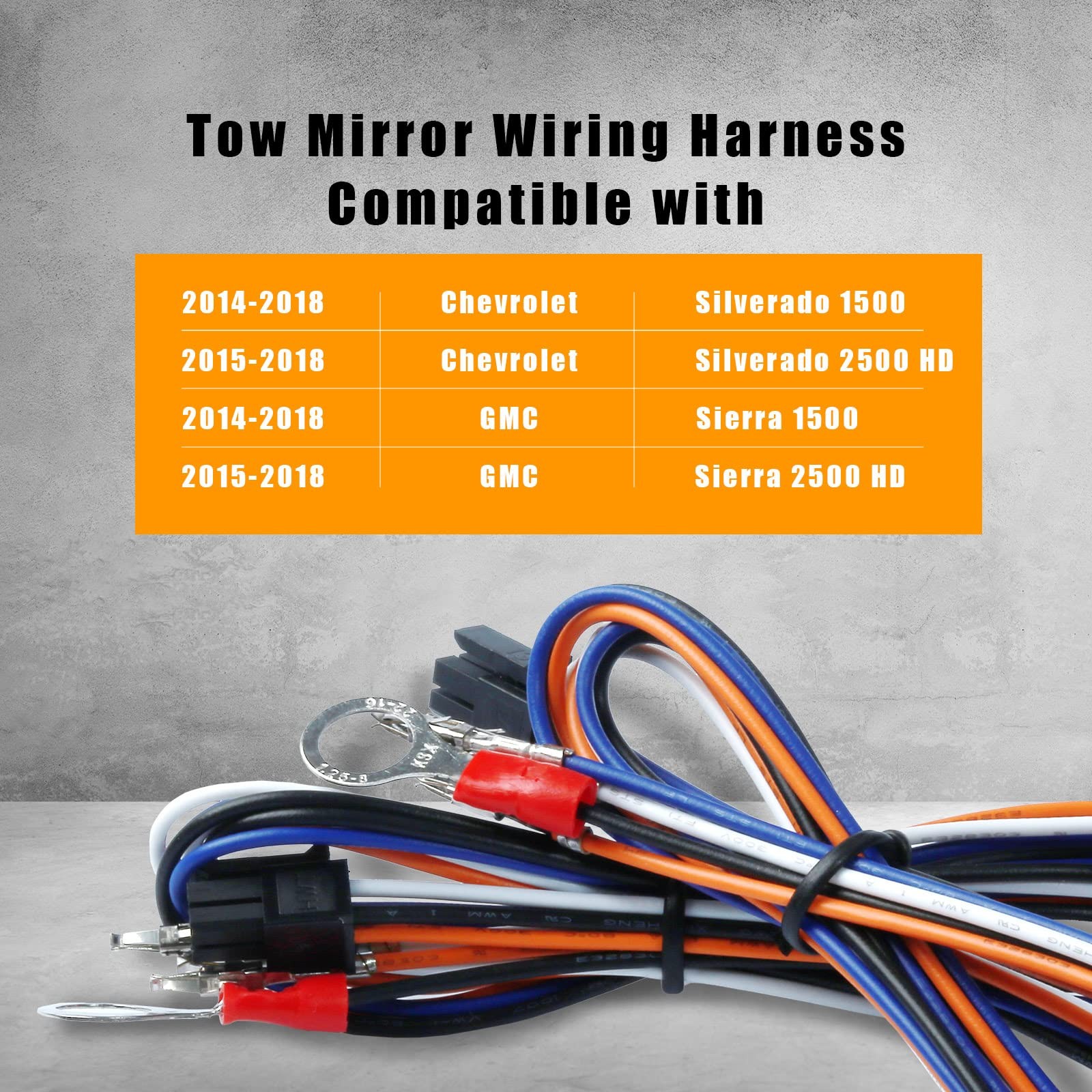Lisnhlin Tow Mirrors Wiring Harness Compatible with Chevrolet Chevy…