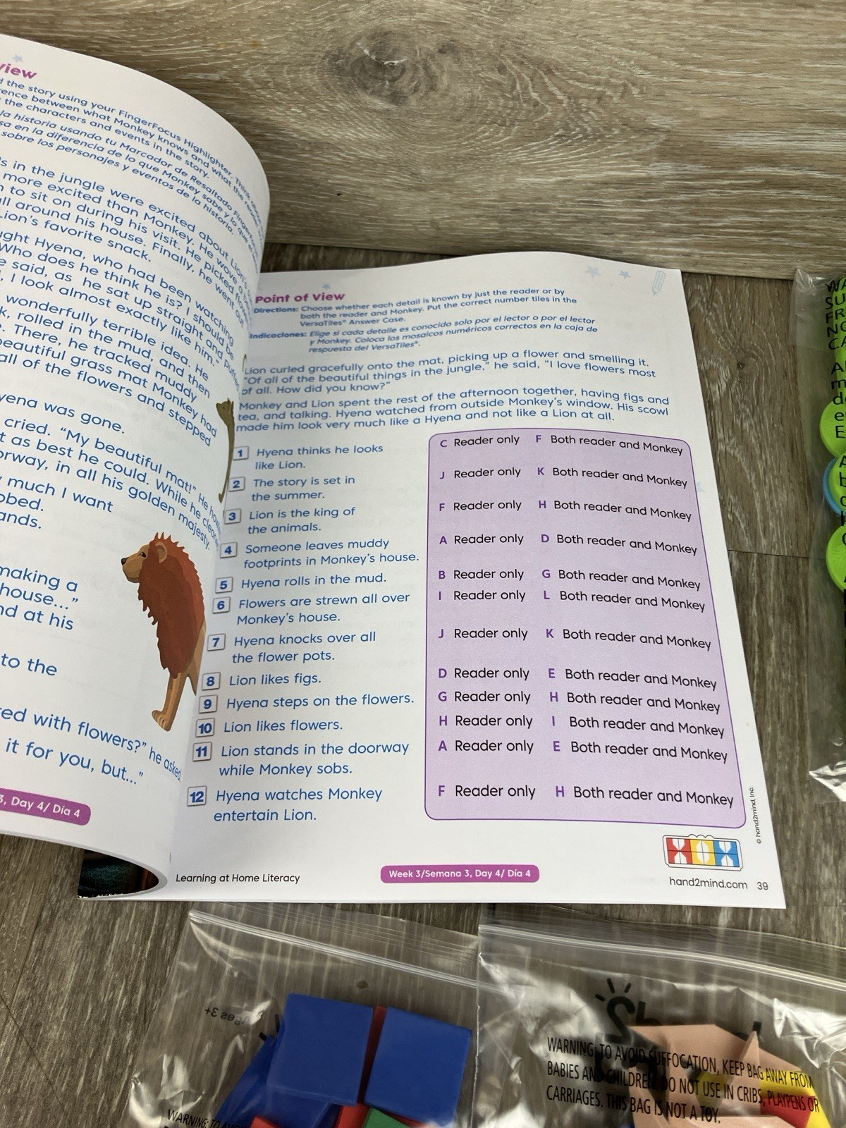 Hands 2 Mind Grade 3 Learning At Home Literacy Kit Homeschool