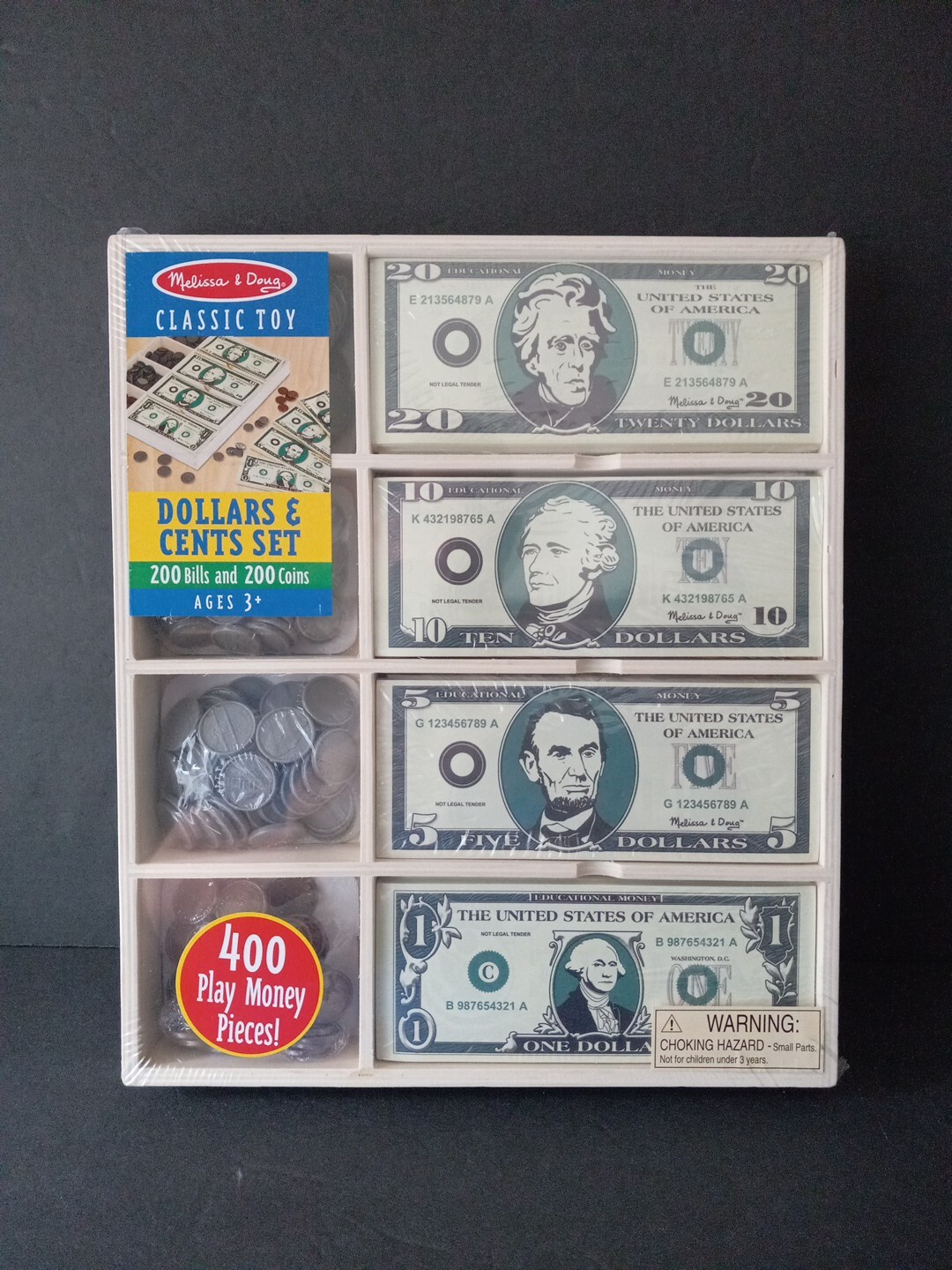 NEW Melissa & Doug DOLLARS & CENTS Play Money Set, Educational, Homeschool