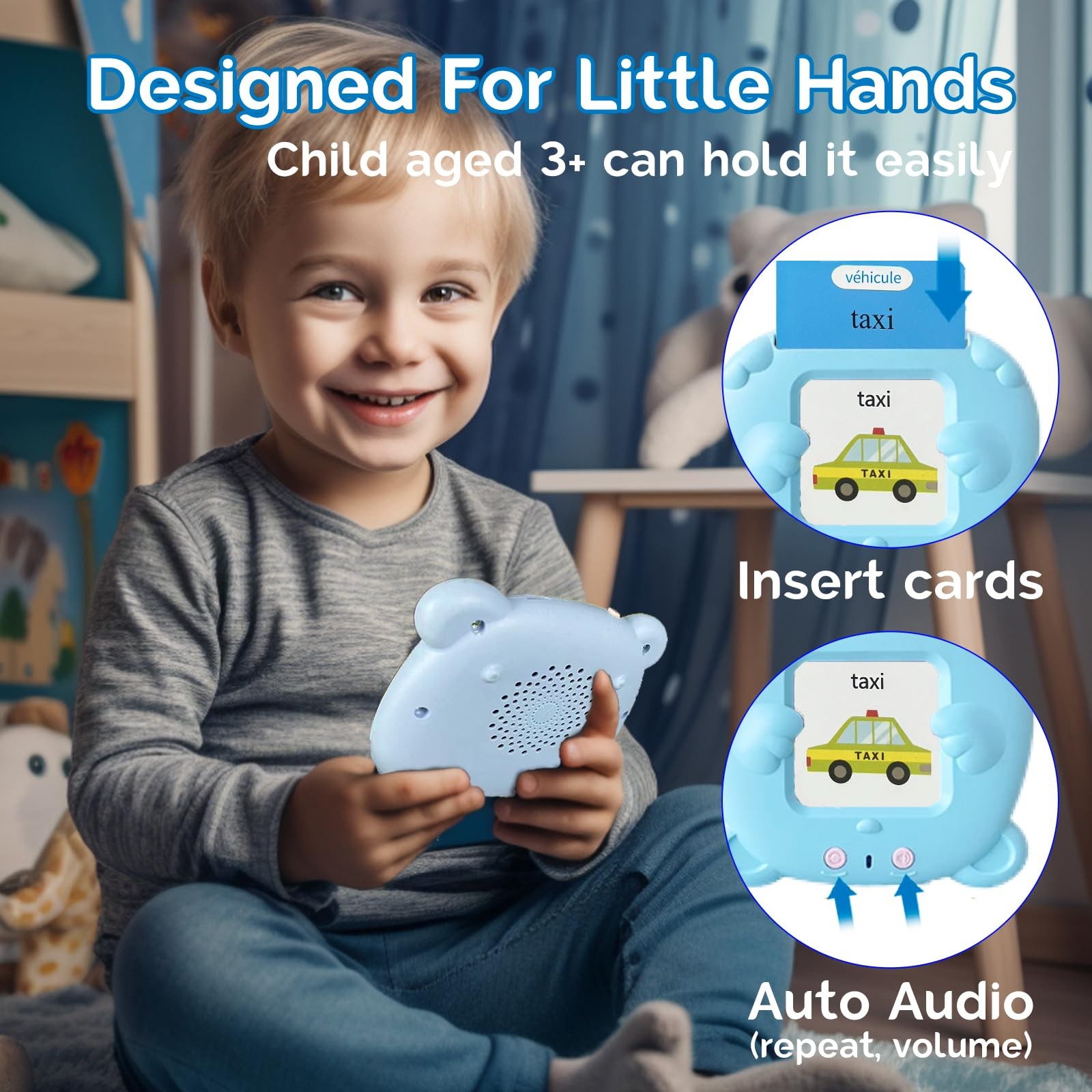 Bilingual English Italian Flash Cards – Talking Flash Cards for Kids, Pocket …