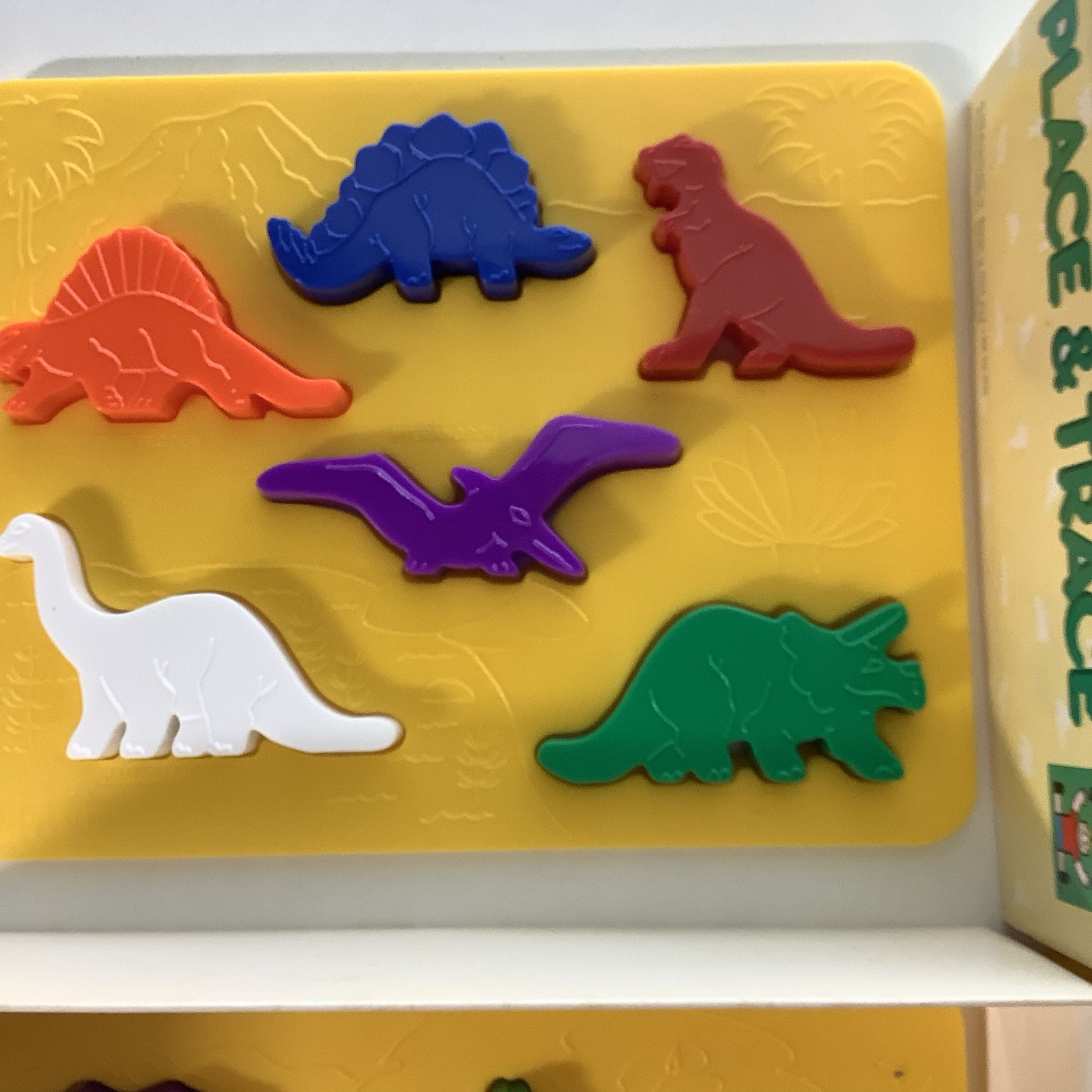 Vintage Discovery Toys Place And Trace Puzzle And Stencil Set From 1984
