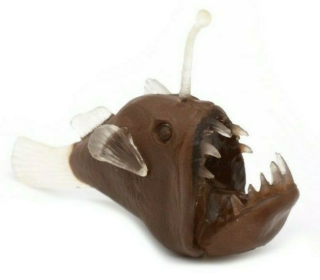 Plastic Angler Fish Toy Replica 2 3/4 inches long – F3678 B10