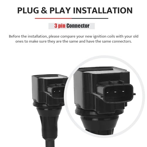 Ignition Coil Pack compatible with V8 5.6 5.6L 2007-2015 Nissan Titan Armada