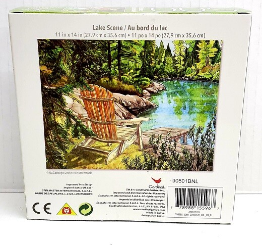 CARDINAL 500 PIECE PUZZLE JIGSAW SET NATIONAL PARK LITTLE ROCK OLD MILL LAKE