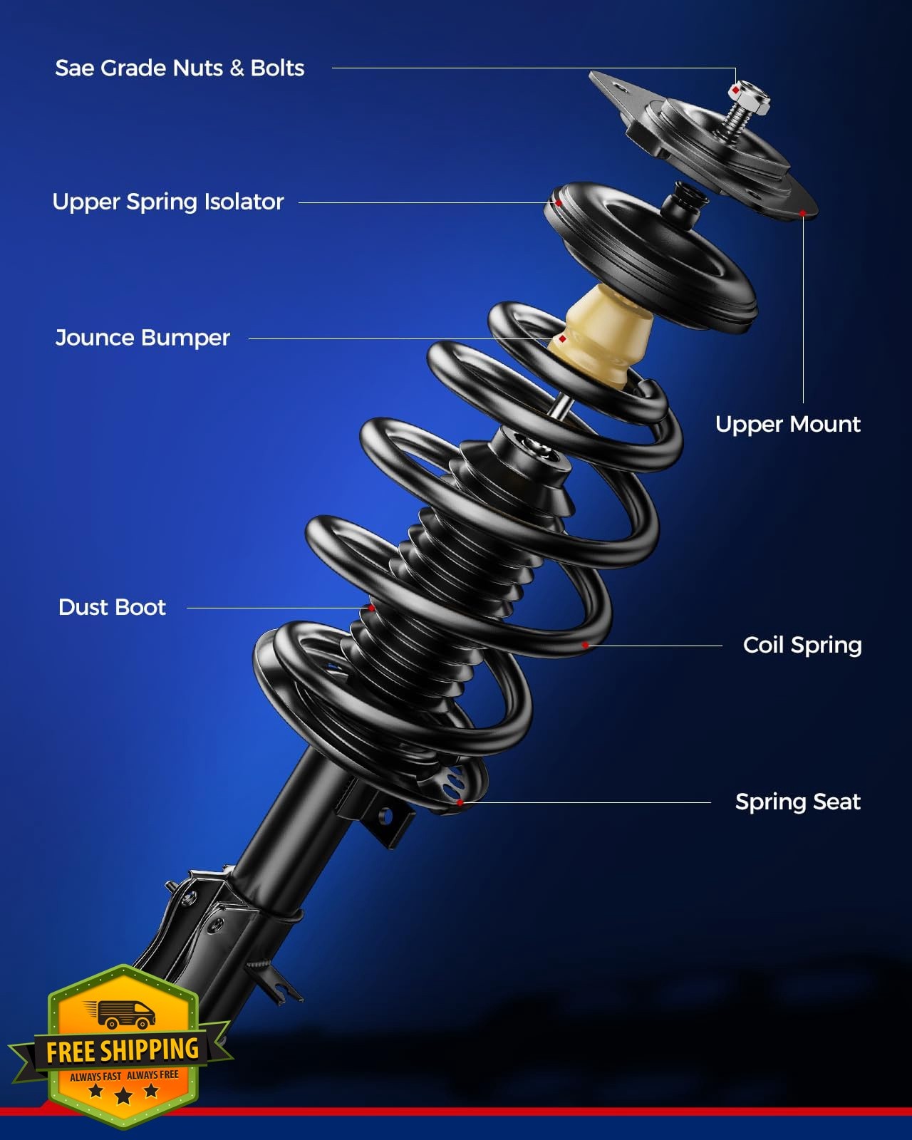 KAX Front Struts 12-17 Camry Pair