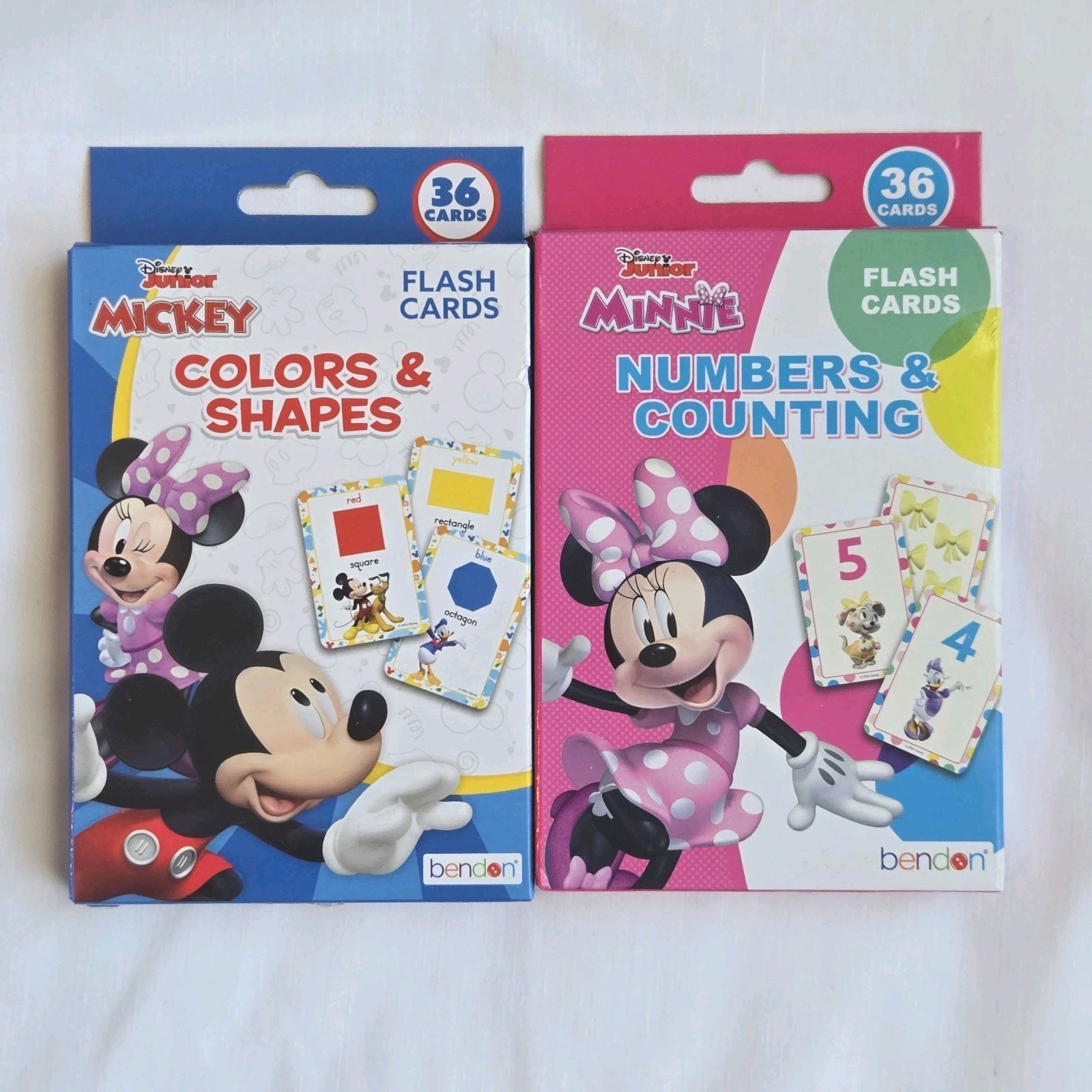 Mickey Minnie Disney Jr Learning Flash Cards Lot Colors Shapes Numbers Counting