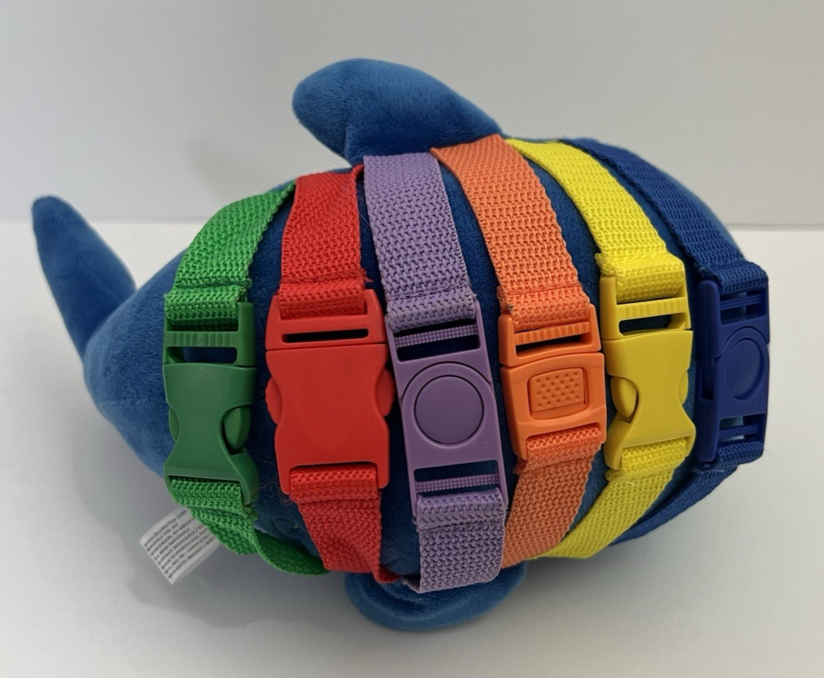 2021 Buckle Toys BLU the WHALE Plush 8” LEARN to BUCKLE Development Stuffed Toy