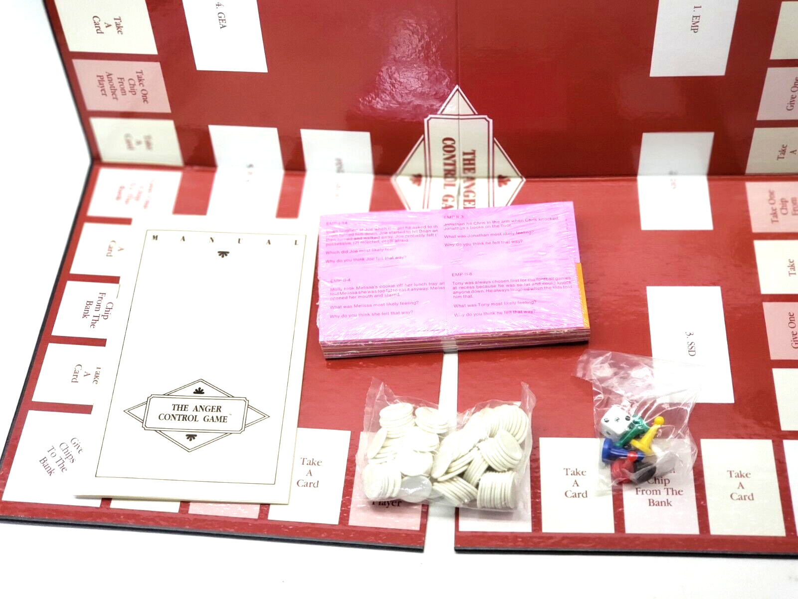 Vintage The Anger Control Game Therapy Guidance Counselor Complete New Open Box