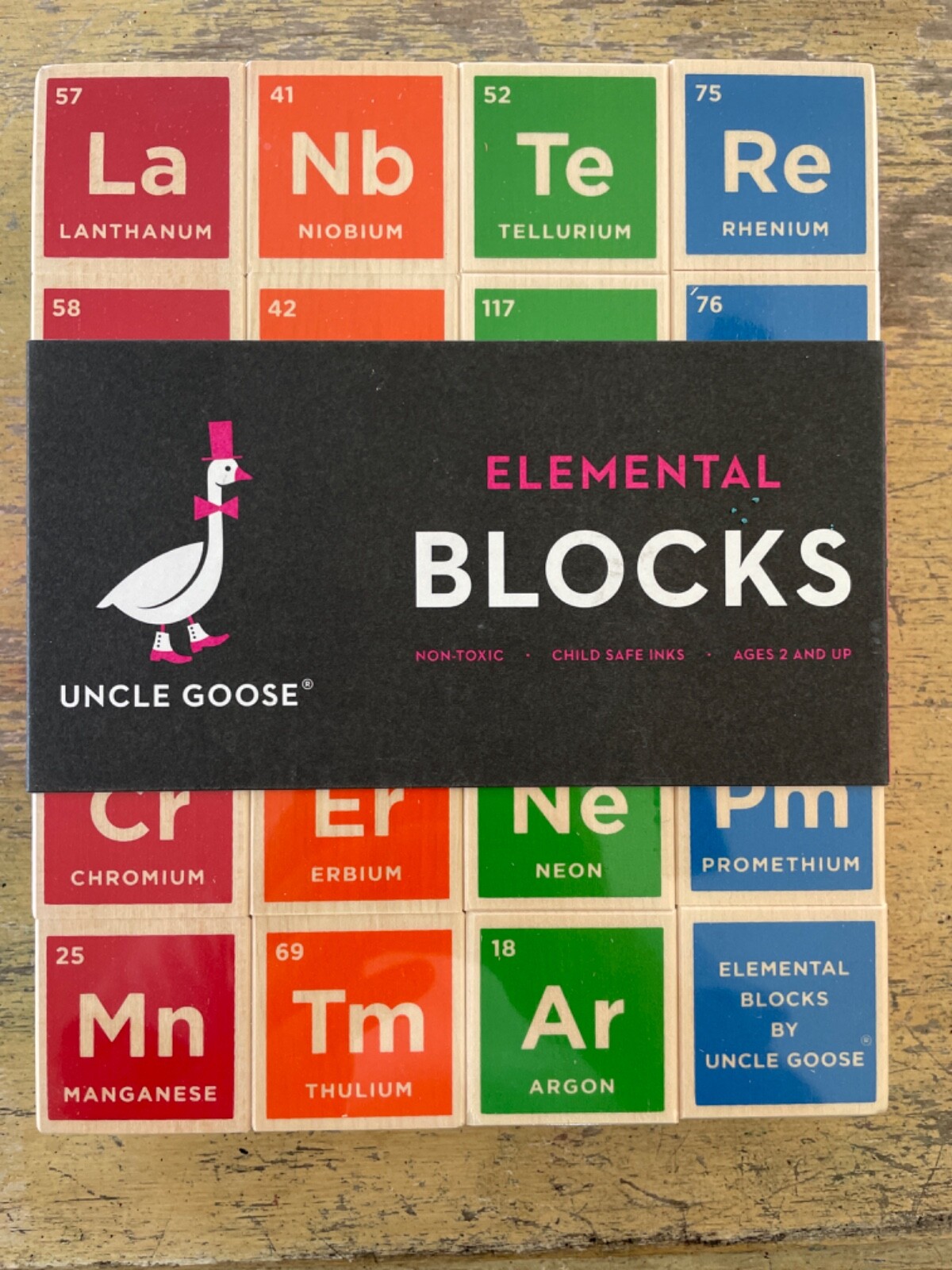Uncle Goose Periodic Table of Elements 20 Wood Blocks Brand New Sealed
