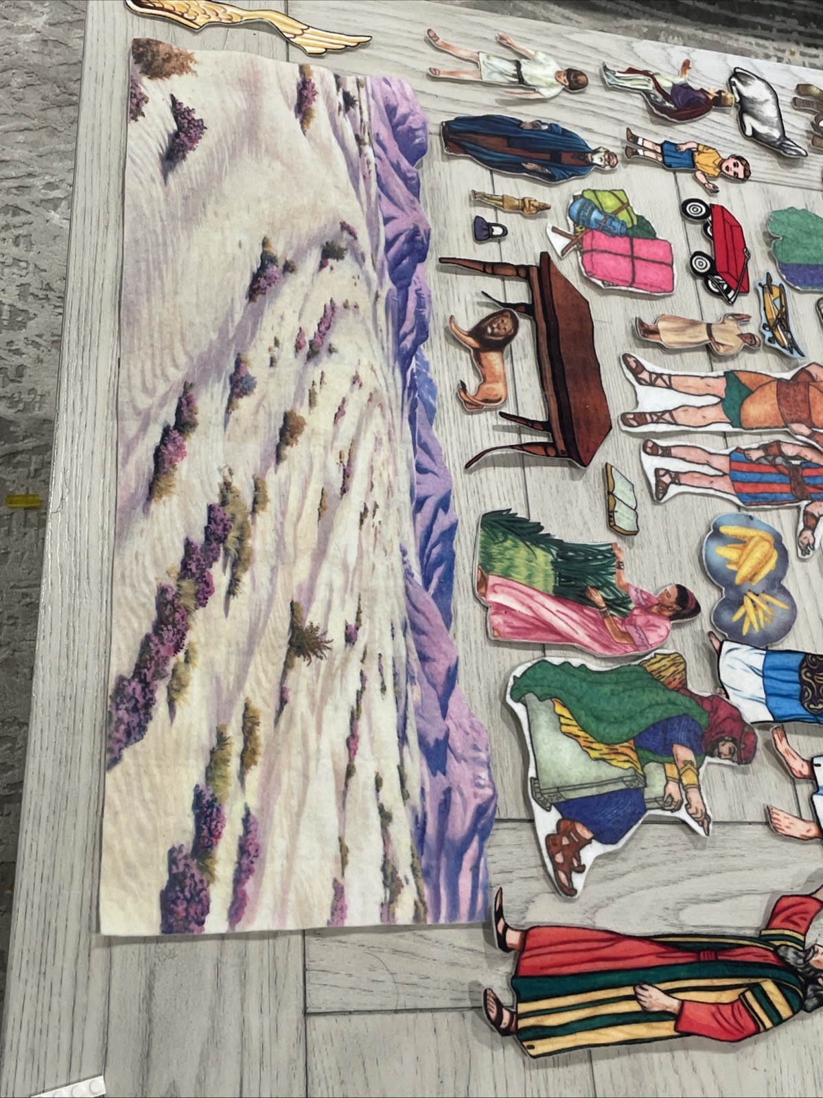 Vintage Bible Stories Felt Board Set Flannel Sunday School VBS Over 40 Pieces