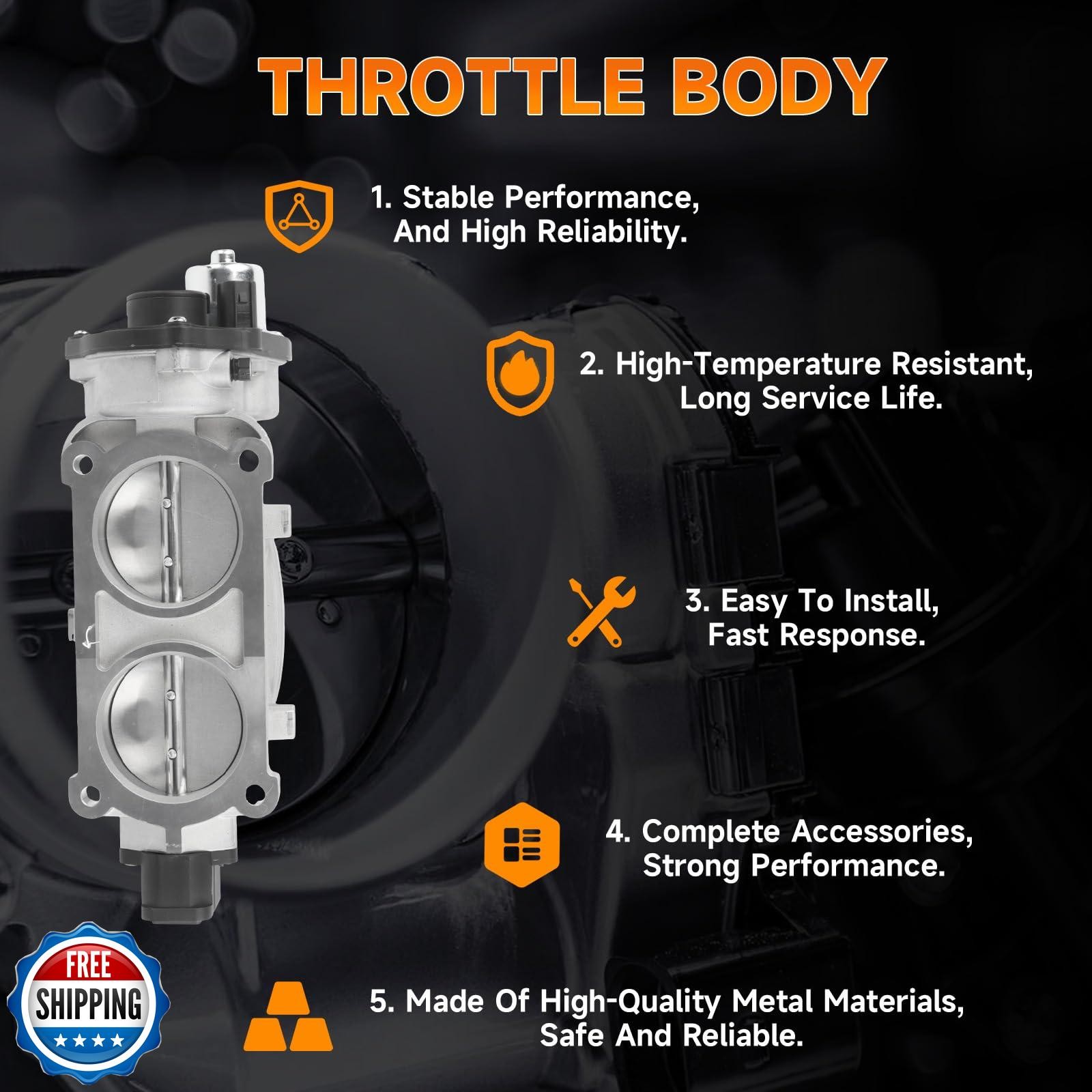 INGKAN 5C3Z9E926BA Throttle Body Fits for Ford E-350 E-450 F-250 F-350 F-450