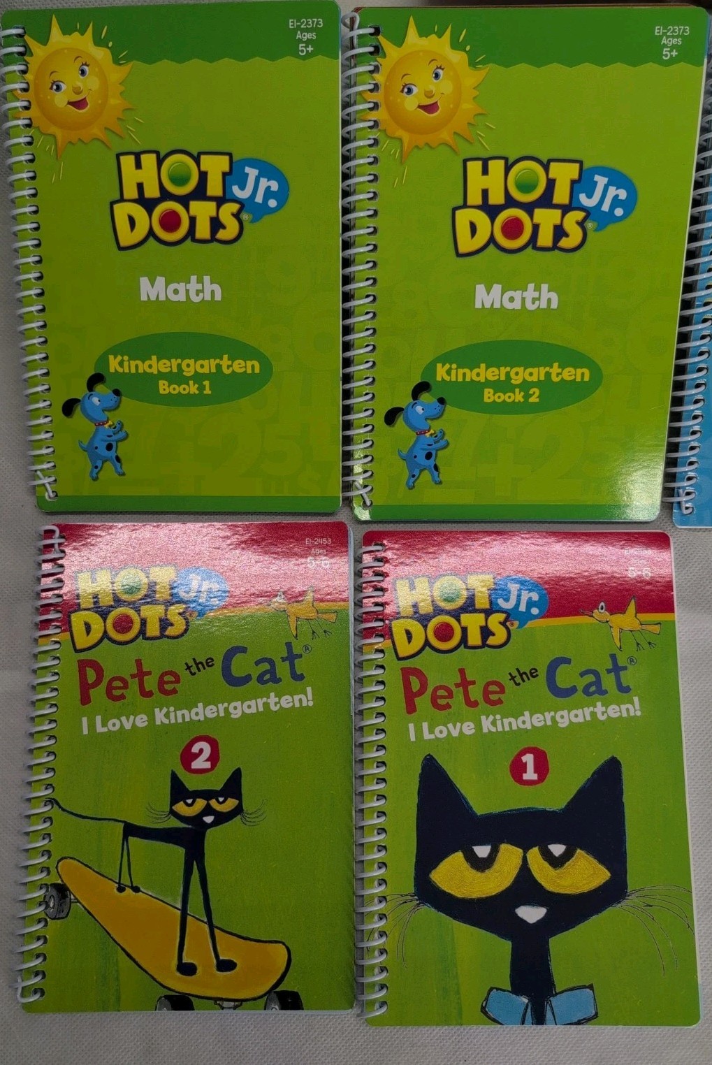 HOT DOTS AND HOT DOTS JR LOT (6 BOOKS-3 INTERACTIVE PENS) K-1ST GRADE MATH READ