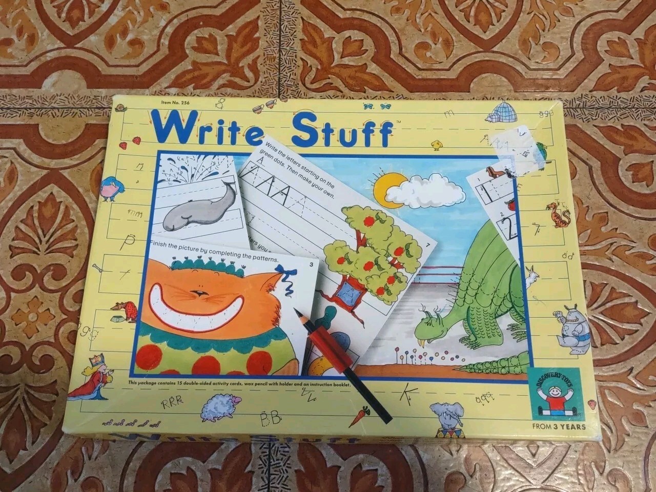 Discovery Toys Write Stuff #256 Double Sided Activity Cards Letters