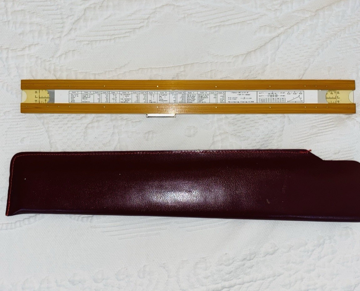 VTG Frederick Post Co. Model 1447 Slide Rule Hemmi JAPAN W/ Case Circa 1960 MIJ