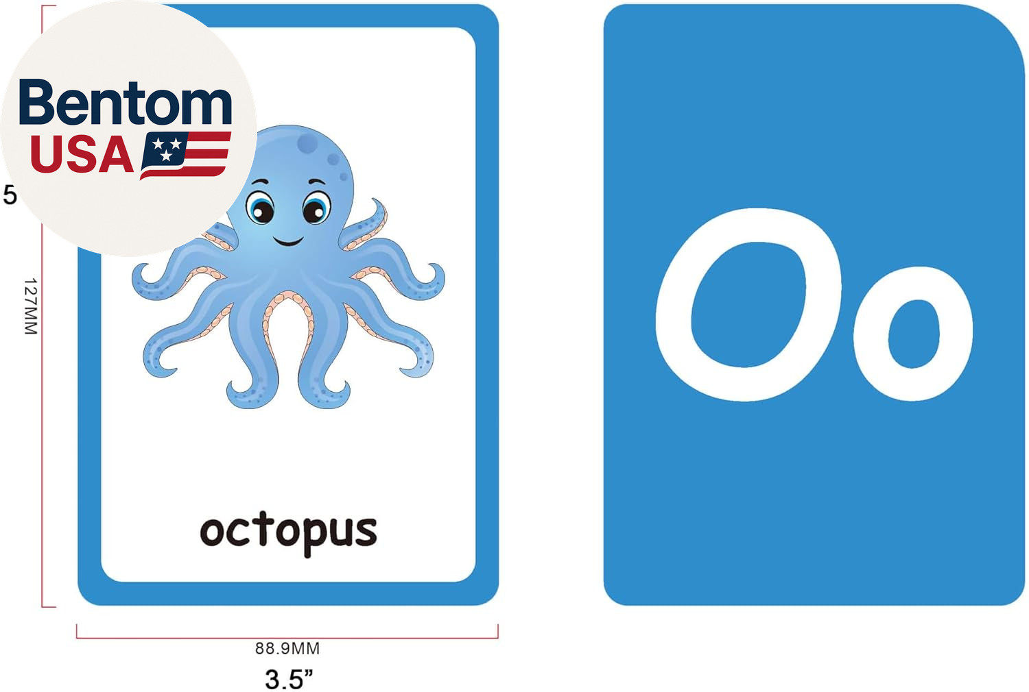 Flash Cards for Toddlers Learning: 54 Double Sides Flashcards for Alphabets, Num