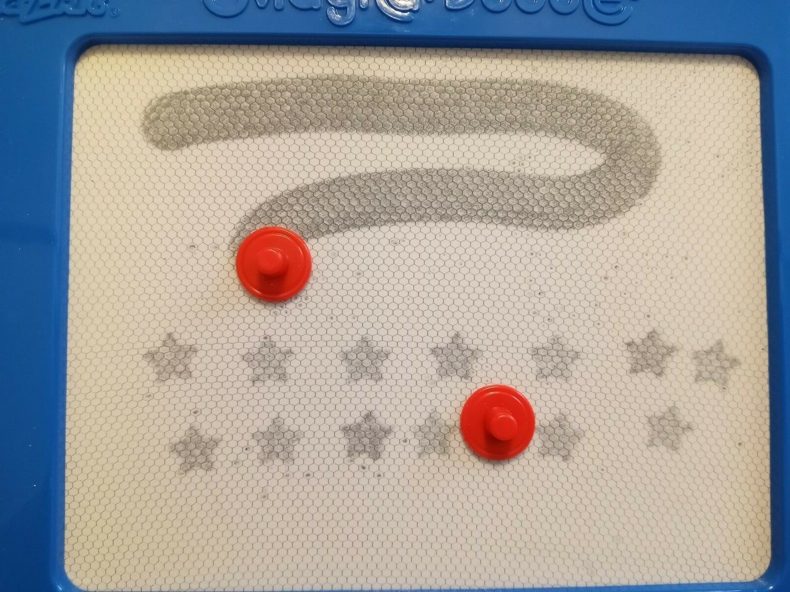 Cra-Z-Art 14608 Retro Magna Doodle Drawing Pen Stamps Toy Box 2017 Complete Used