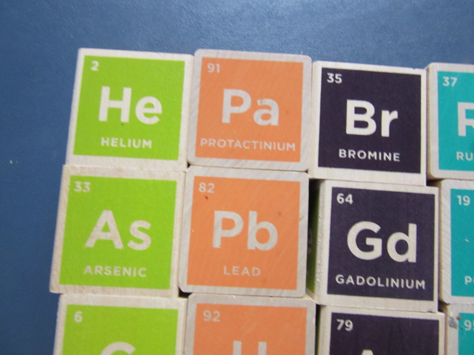 Uncle Goose Periodic Table of Elements wooden blocks lot of 39
