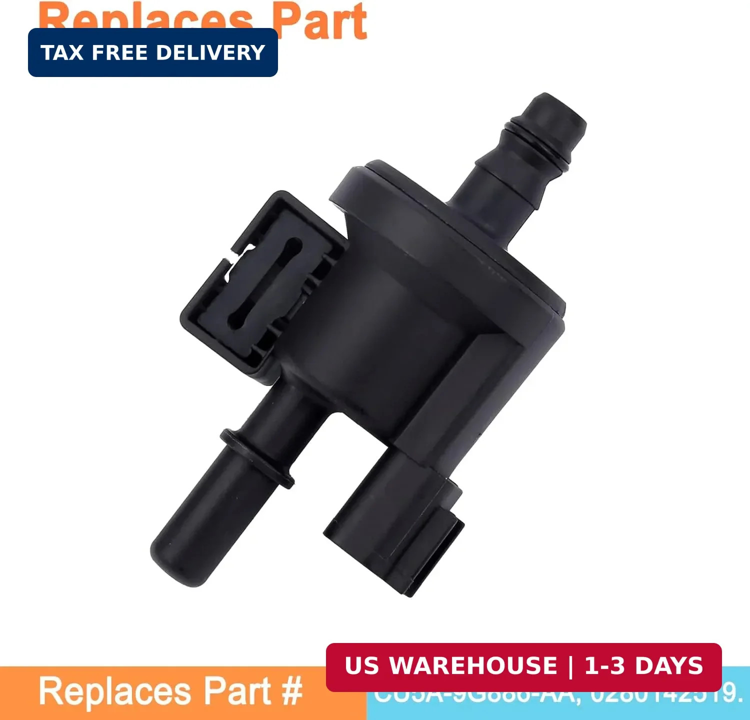 Vapor Canister Purge Solenoid Valve Fit for Ford Fusion Lincoln MKZ 2.0L Turbo 2