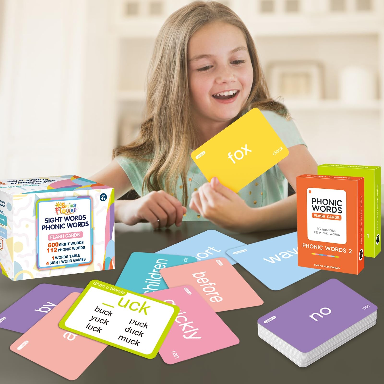712 Sight Words Flash Card,600 Dolch & Fry High Frequency Sight Word,112 Phon…