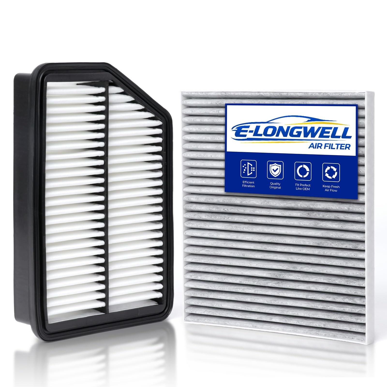Cabin Engine Air Filter Kit for Rondo (2014-2017 2.0L), Forte (2014-2016 1.8L…