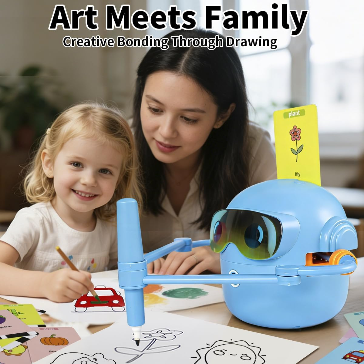 Drawing Robot for Kids, Smart Auto Drawing Machine with Cards, Educational Art R