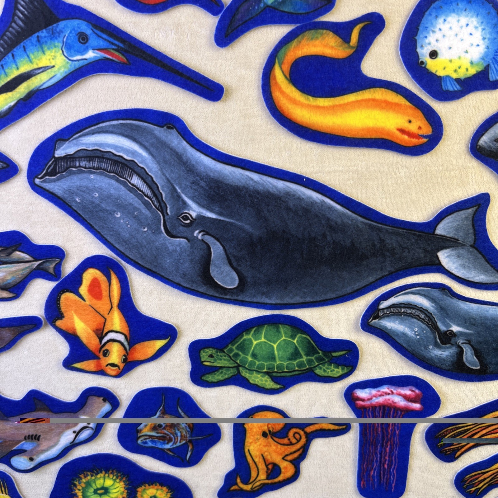 Little Folk Visuals Pre-Cut Felt Sea Life 36 Pieces Flannel Board School VBS Kid
